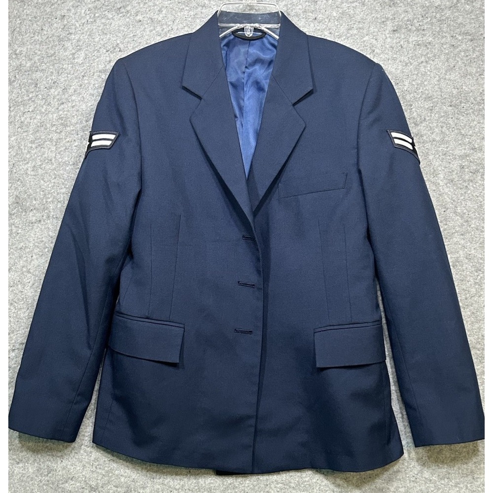 US Air Force Service Dress Uniform Jacket Womens Size 8? Navy Blue DLA Issued